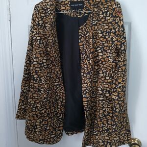 Who What Wear Leopard Print Jacket Blazer M